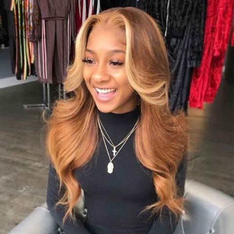Honey Blonde 360 Lace Frontal Wig Pre Plucked