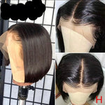 13*4 Lace Front Straight Bob With Bleached Knots 130% Brazilian Human Hair