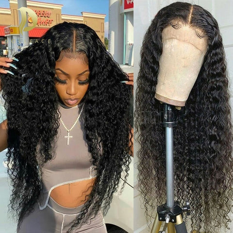 HD Deep Wave Lace Frontal Curly Human Hair Wig