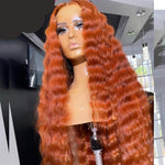 Ginger Wig Orange Lace Front Human Hair Wigs Glueless PrePlucked With Baby Hair